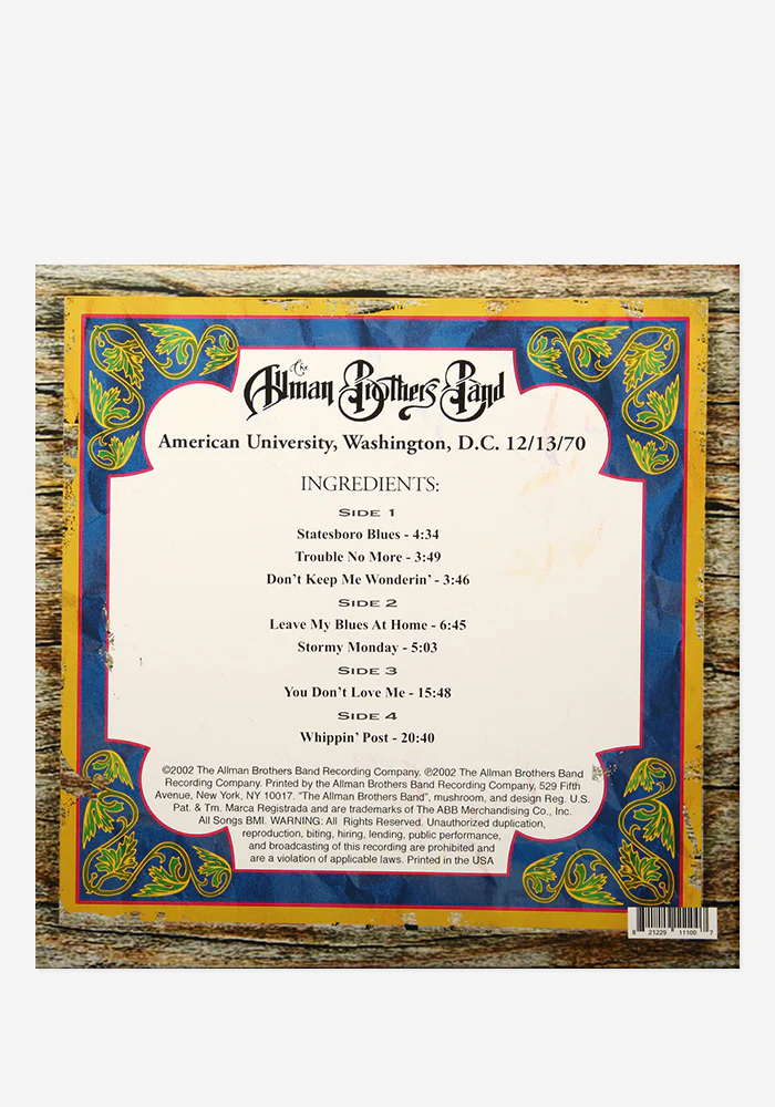 American University Washington, D.C. (12/13/70) Exclusive 2LP - Image 5
