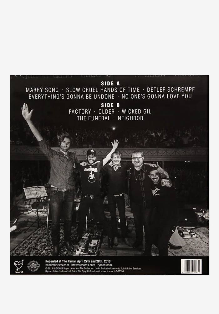 Band Of Horses: Acoustic At The Ryman Exclusive LP - Image 3