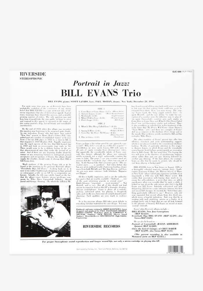 Portrait In Jazz Exclusive LP (Blue) - Image 3