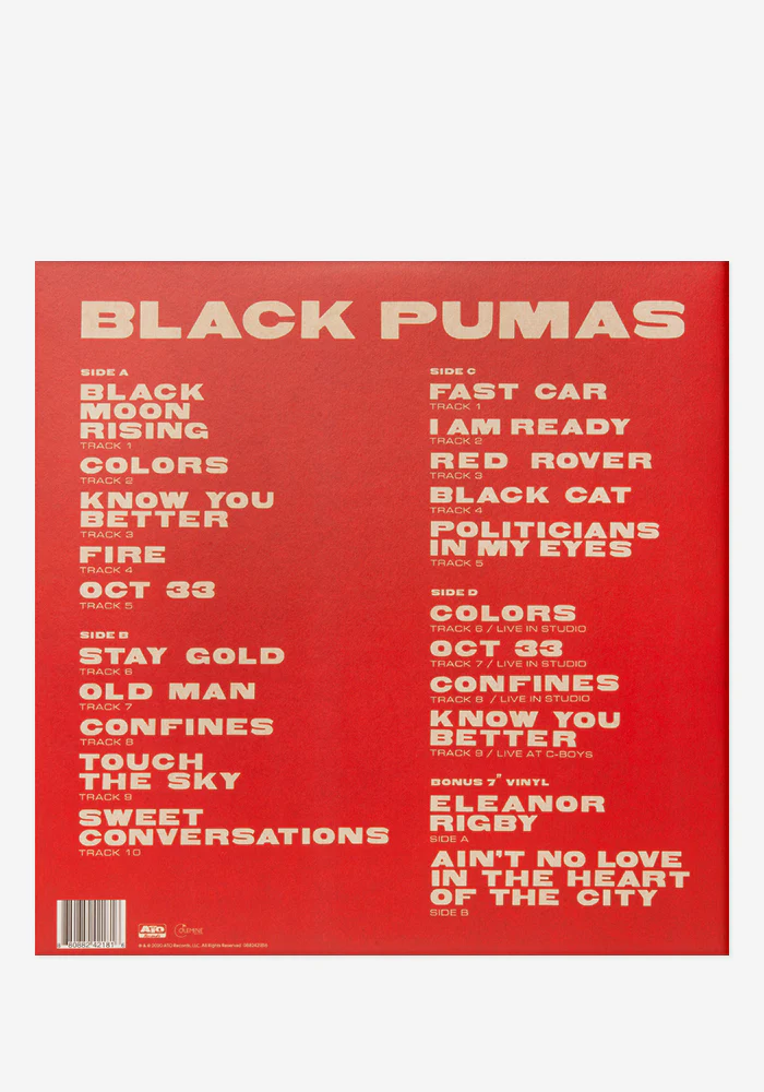 Black Pumas Deluxe Edition Exclusive 2LP+7" (Stay Gold) - Image 4