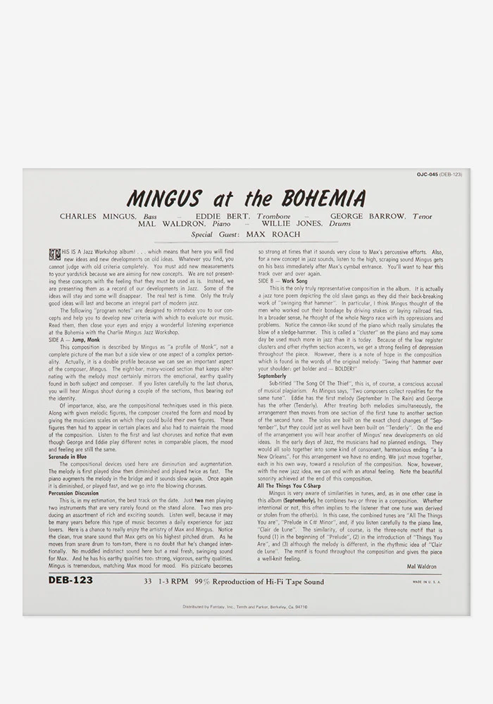 Mingus At The Bohemia Exclusive LP - Image 3