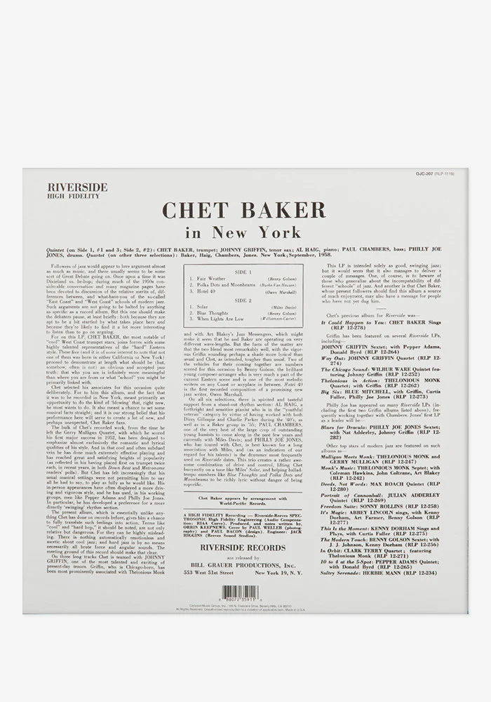Chet Baker In New York Exclusive LP - Image 3