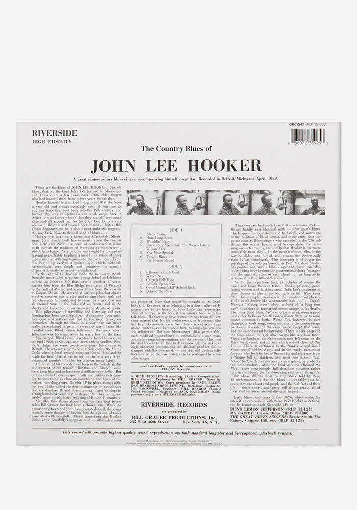 The Country Blues Of John Lee Hooker Exclusive LP - Image 3