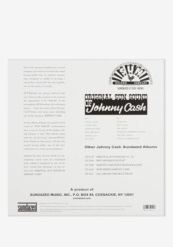 Original Sun Sound Of Johnny Cash Exclusive LP - Image 3