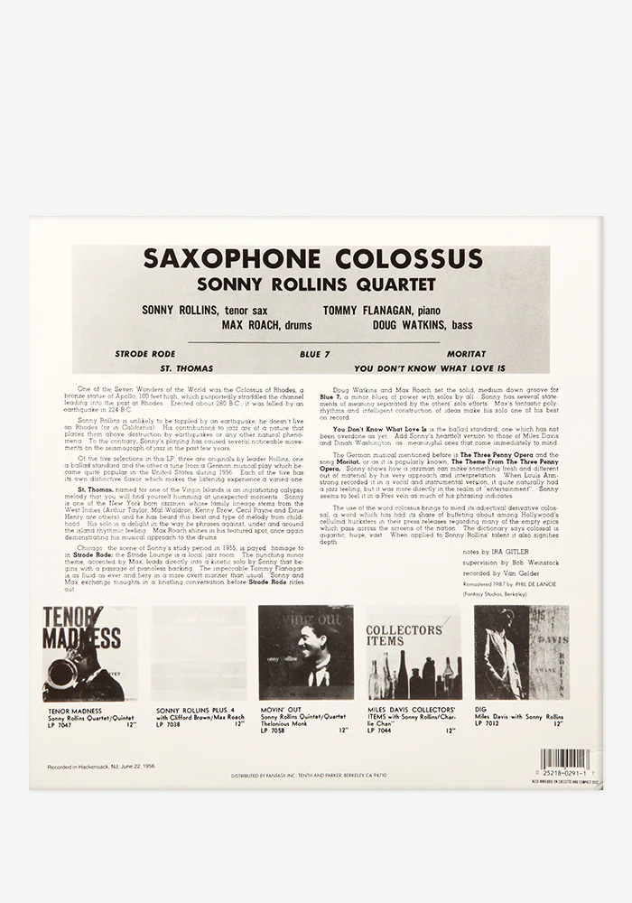 Saxophone Colossus Exclusive LP (Blue) - Image 3