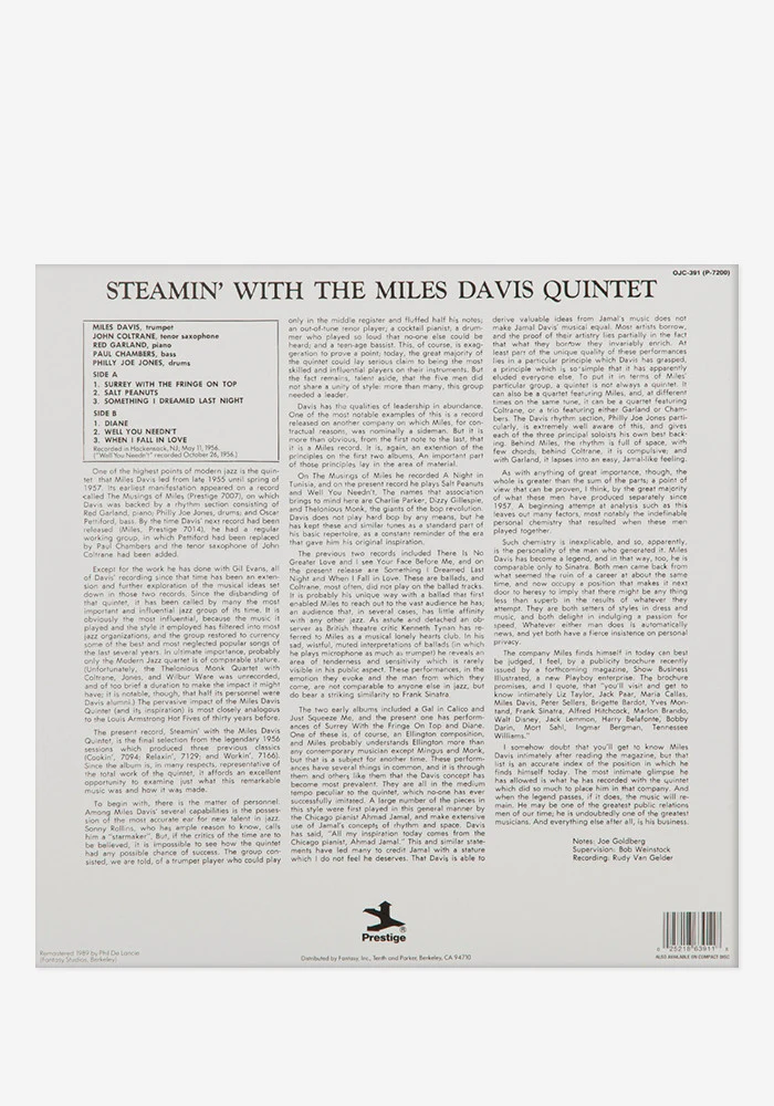 Steamin' With The Miles Davis Quintet Exclusive LP (Orange) - Image 3