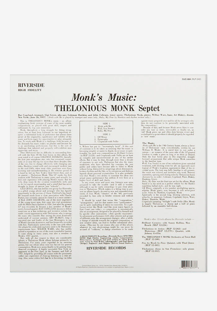 Monk's Music Exclusive LP - Image 3