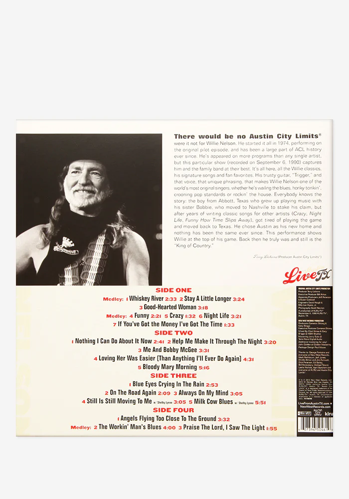 Willie Nelson Live From Austin, TX Exclusive 2LP - Image 4